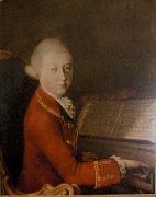 Photograph of the portrait Wolfang Amadeus Mozart in Verona by Saverio dalla Rosa